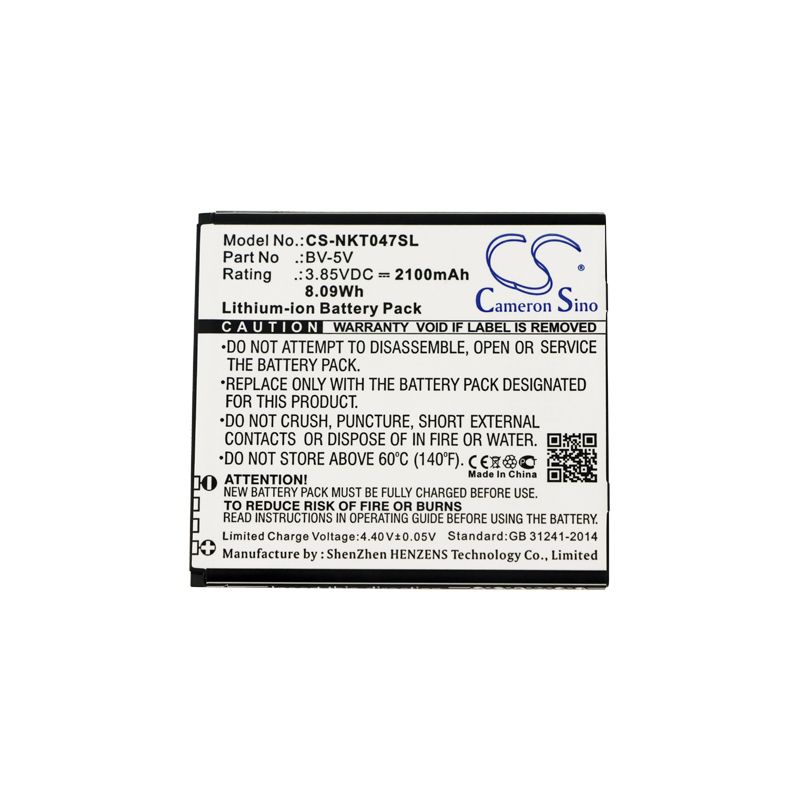Li-ion Battery fits Nokia, 1, Ta-1047 3.85V, 2100mAh Mobile & SmartPhone Cameron Sino Technology Limited