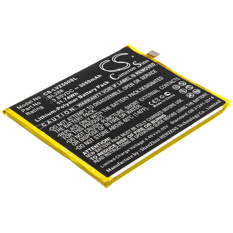 Li-Polymer Battery fits Lenovo, L78011, L78012 3.85V, 3050mAh Mobile & SmartPhone Cameron Sino Technology Limited