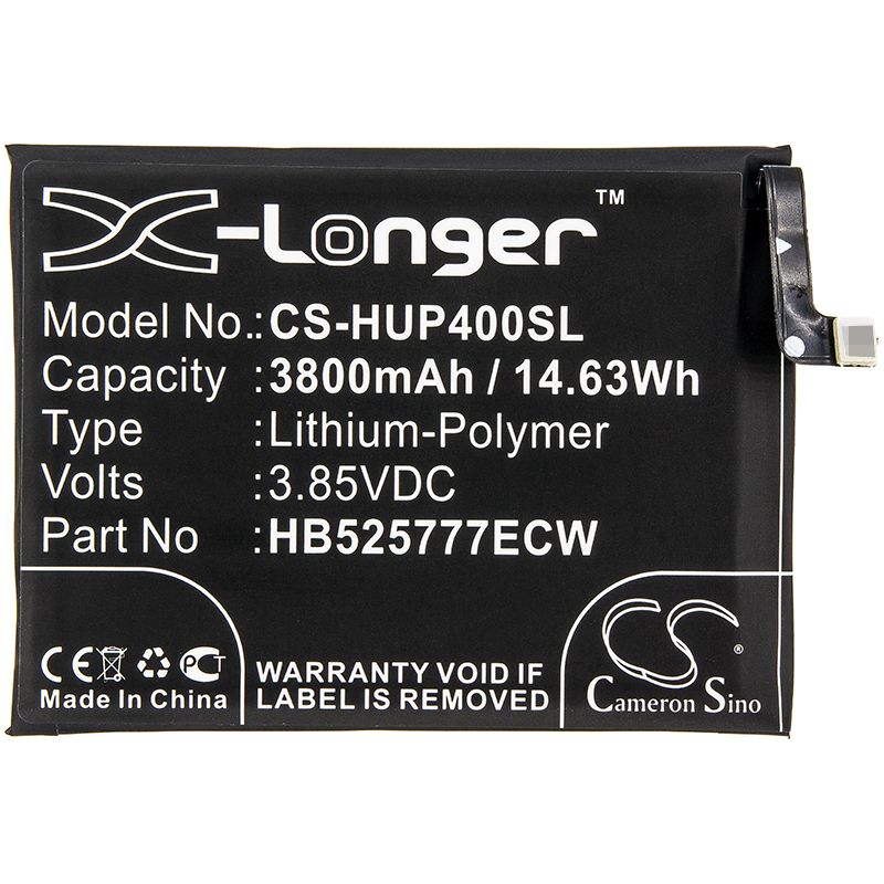 Li-Polymer Battery fits Huawei, Ana-an00, Ana-tn00 3.85V, 3800mAh Mobile & SmartPhone Cameron Sino Technology Limited