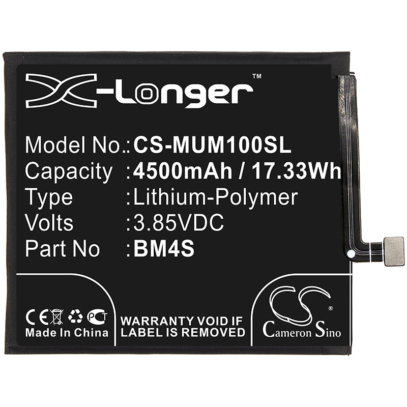 Li-Polymer Battery fits Xiaomi, M2004j7ac, Redmi 10x 3.85V, 4500mAh Mobile & SmartPhone Cameron Sino Technology Limited