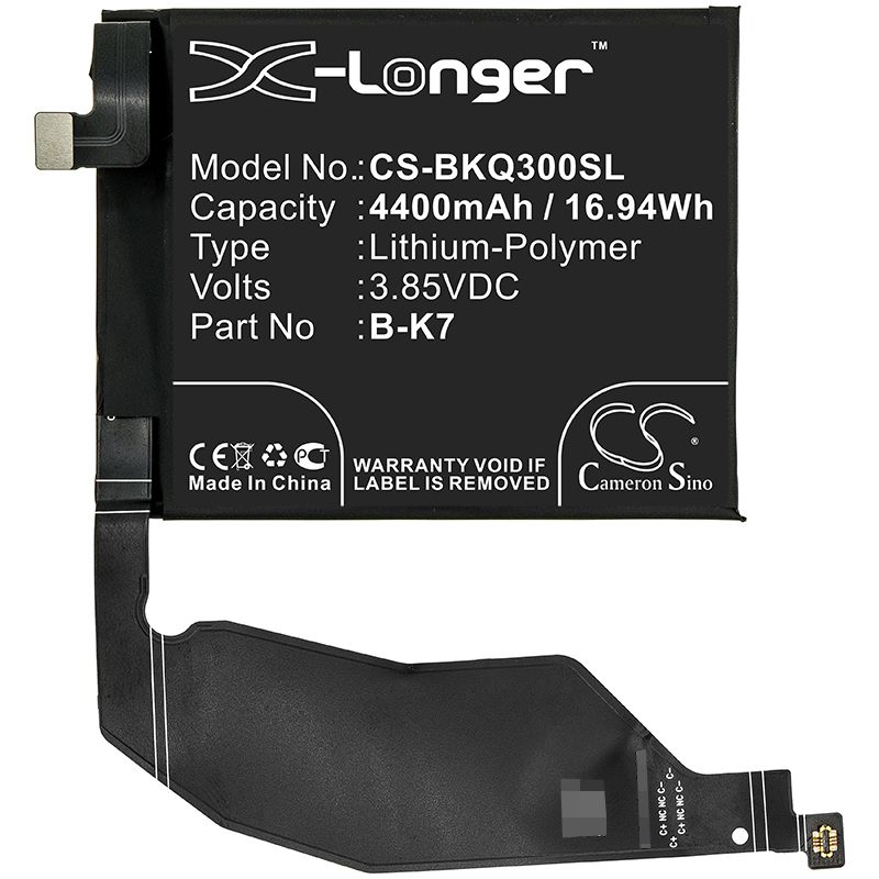 Li-Polymer Battery fits Bbk, Iqoo 3, Iqoo 3 5g 3.85V, 4400mAh Mobile & SmartPhone Cameron Sino Technology Limited