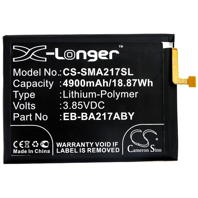 Li-Polymer Battery fits Samsung, Galaxy A21s 2020, Sm-a217f 3.85V, 4900mAh Mobile & SmartPhone Cameron Sino Technology Limited