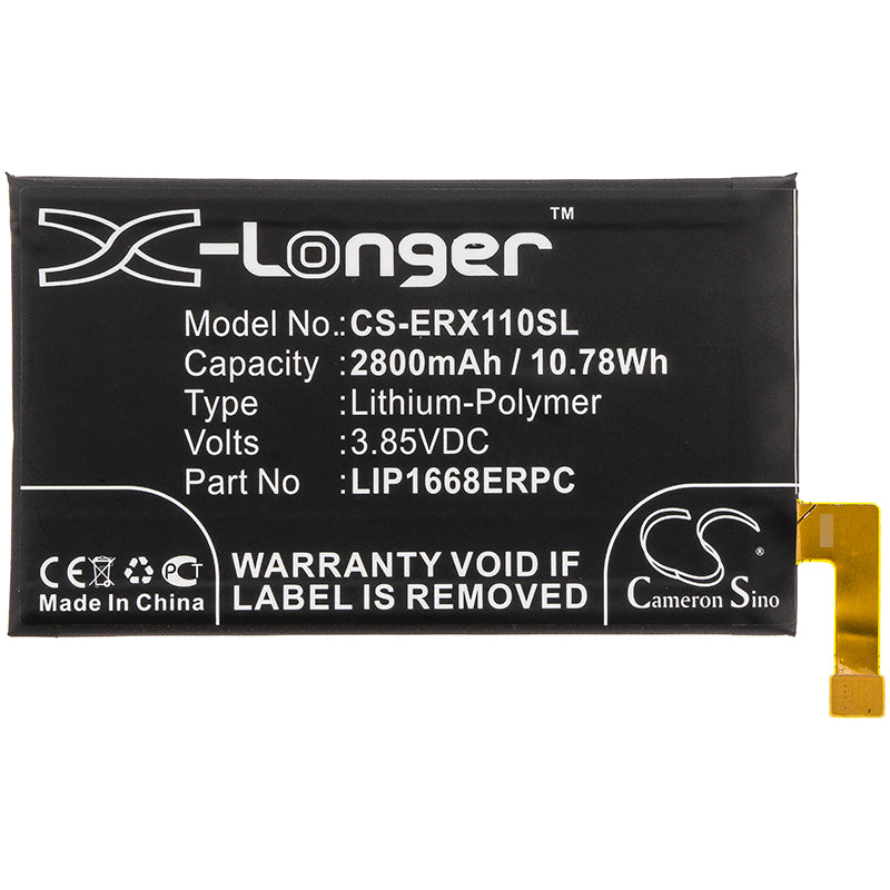 Li-Polymer Battery fits Sony, I3113, I3123 3.85V, 2800mAh Mobile & SmartPhone Cameron Sino Technology Limited