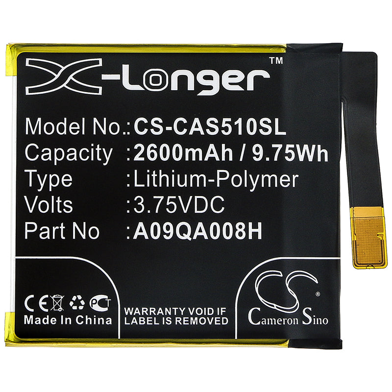 Li-Polymer Battery fits Cat, S50c, Caterpillar 3.75V, 2600mAh Mobile & SmartPhone Cameron Sino Technology Limited