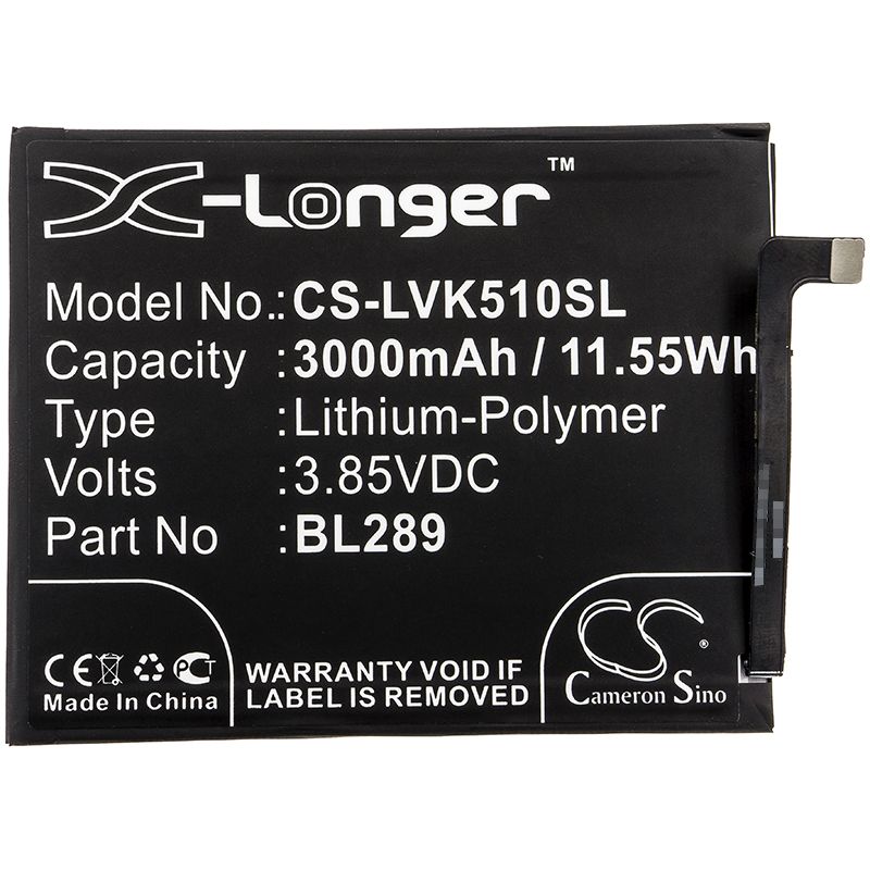 Li-Polymer Battery fits Lenovo, K5 Play, L38021 3.85V, 3000mAh Mobile & SmartPhone Cameron Sino Technology Limited