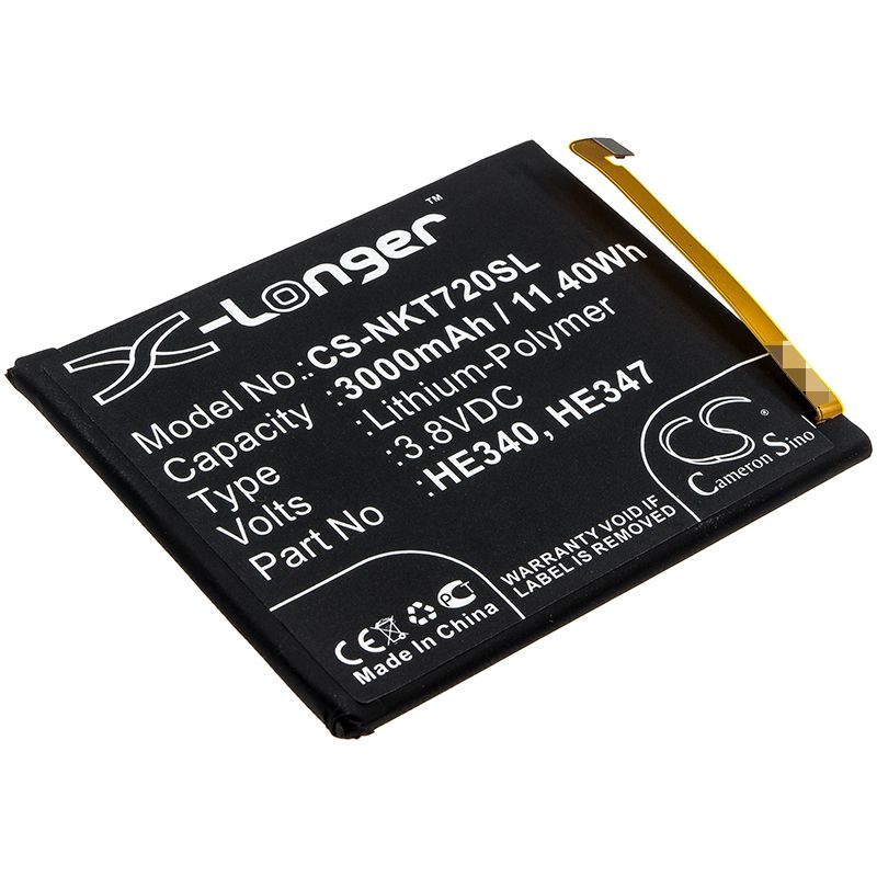 Li-Polymer Battery fits Nokia, 7.1, Ta-1041 3.8V, 3000mAh Mobile & SmartPhone Cameron Sino Technology Limited