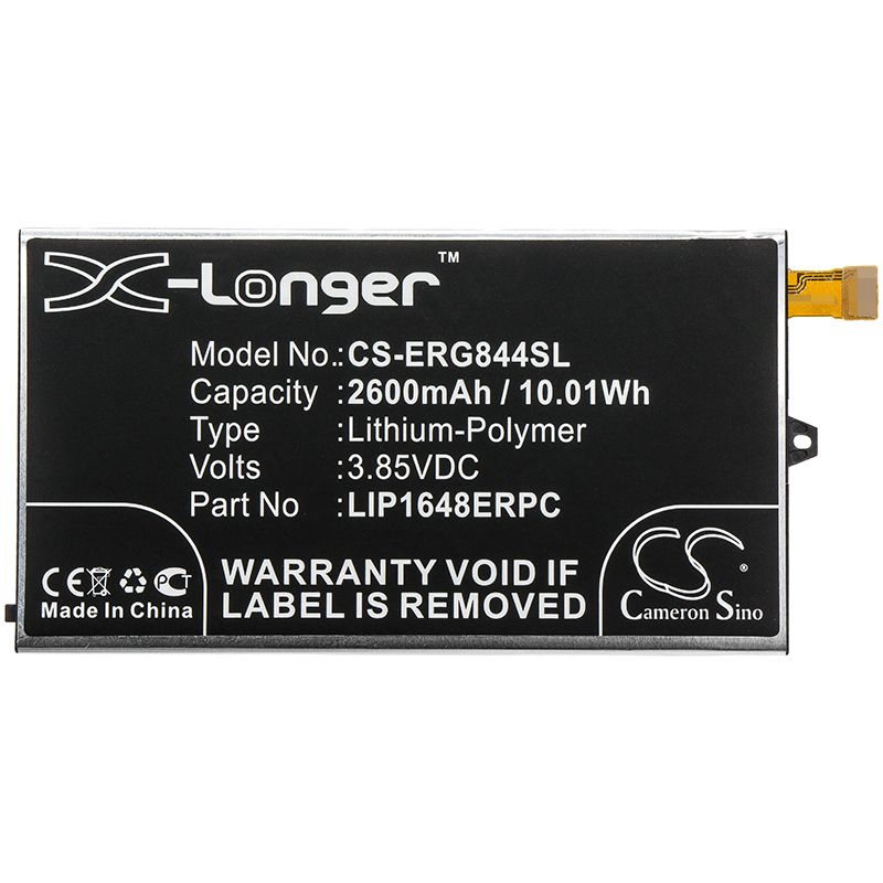 Li-Polymer Battery fits Sony, G8441, Lilac 3.85V, 2600mAh Communications Cameron Sino Technology Limited (Suspended)