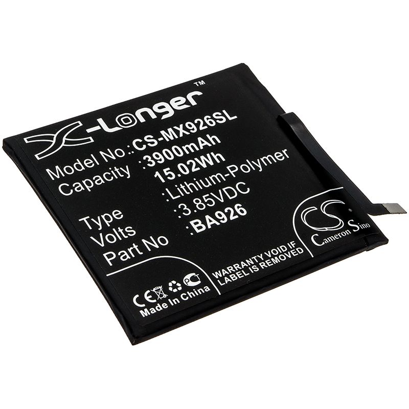 Li-Polymer Battery fits Meizu, 16xs, M1926 3.85V, 3900mAh Communications Cameron Sino Technology Limited (Suspended)