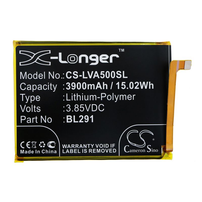 Li-Polymer Battery fits Lenovo, A5, L18021 3.85V, 3900mAh Mobile & SmartPhone Cameron Sino Technology Limited