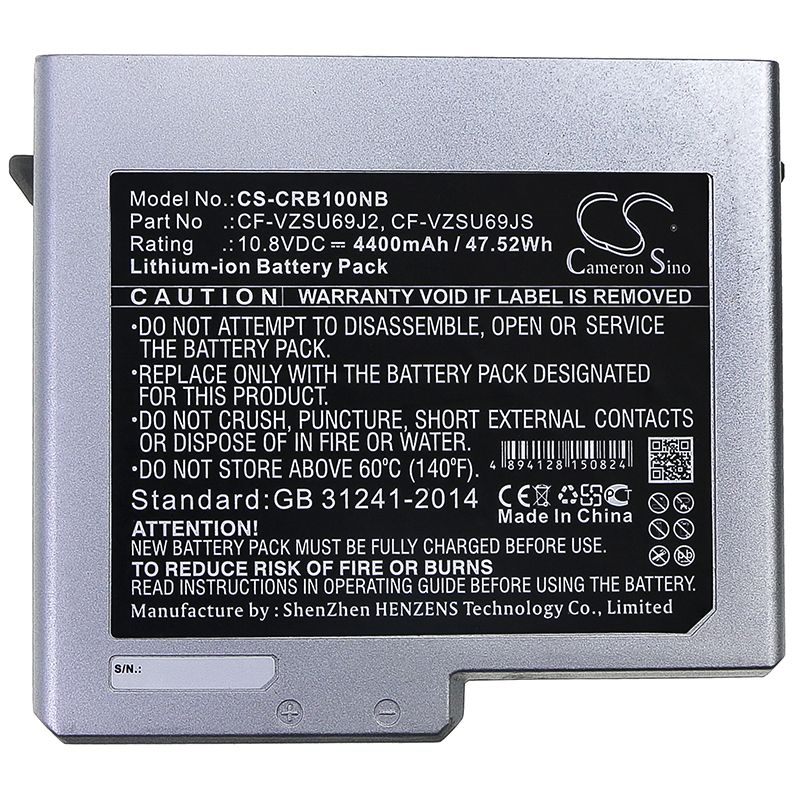 Li-ion Battery fits Panasonic, Toughbook Cf-b11, Toughbook Cf-b10 10.8V, 4400mAh Notebook & Laptop Cameron Sino Technology Limited