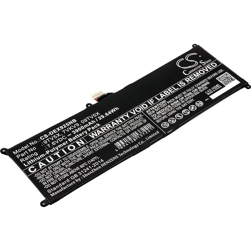 Li-Polymer Battery fits Dell, Latitude 12 7275, Latitude 12 E7275 7.6V, 3900mAh Notebook & Laptop Cameron Sino Technology Limited