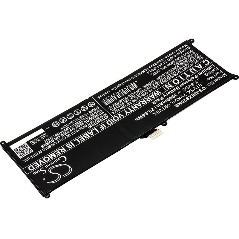 Li-Polymer Battery fits Dell, Latitude 12 7275, Latitude 12 E7275 7.6V, 3900mAh Notebook & Laptop Cameron Sino Technology Limited