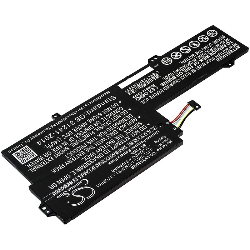 Li-Polymer Battery fits Lenovo, 7000-13, Chao7000-13 11.52V, 3100mAh Notebook & Laptop Cameron Sino Technology Limited