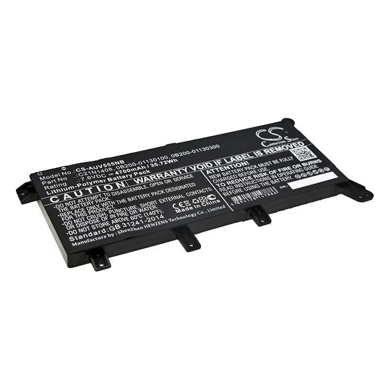 Li-Polymer Battery fits Asus, A555lj, A555lj-dm941t 7.6V, 4700mAh Notebook & Laptop Cameron Sino Technology Limited
