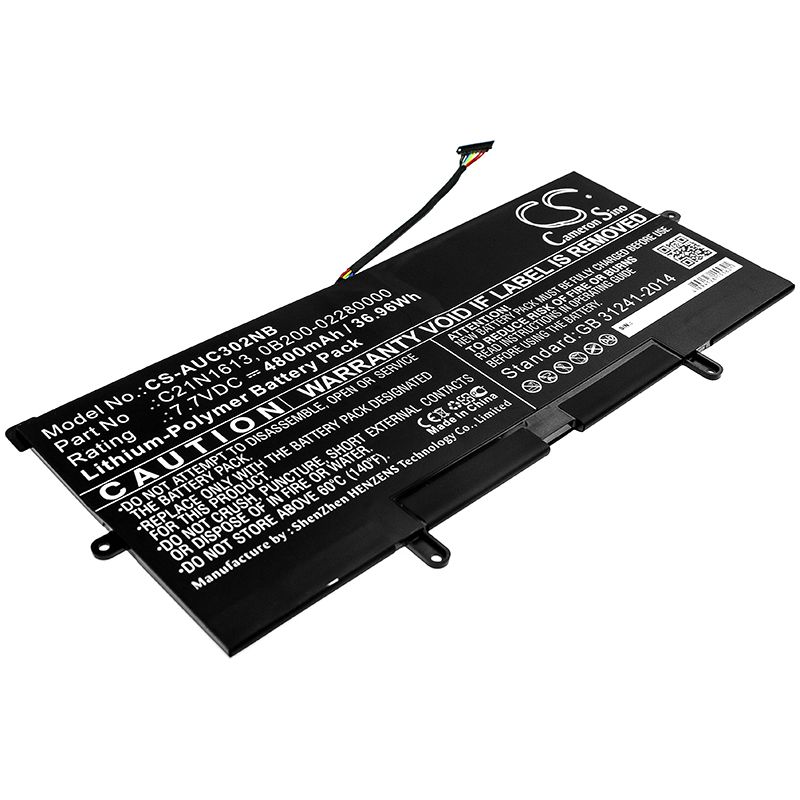 Li-Polymer Battery fits Asus, C302ca, C302ca-0041a6y30 7.7V, 4800mAh Notebook & Laptop Cameron Sino Technology Limited