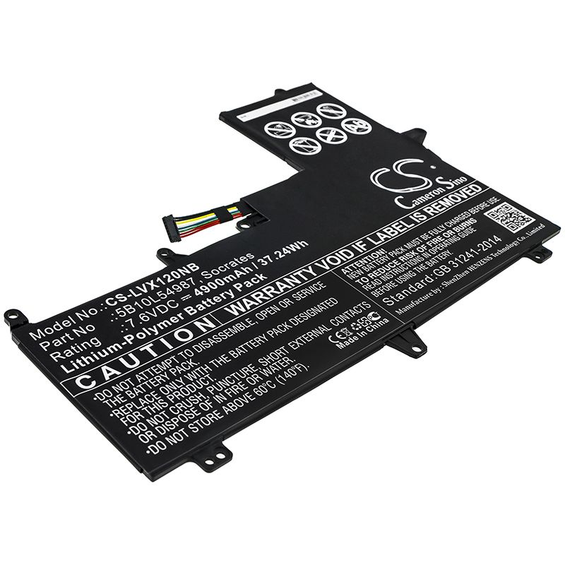 Li-Polymer Battery fits Lenovo, Air 12, Xiaoxin Air 12 7.6V, 4900mAh Notebook & Laptop Cameron Sino Technology Limited