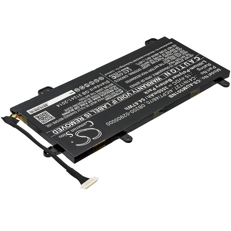 Li-Polymer Battery fits Asus, Gm501gm, Gm501gm-0021a8750h 15.4V, 3550mAh Notebook & Laptop Cameron Sino Technology Limited