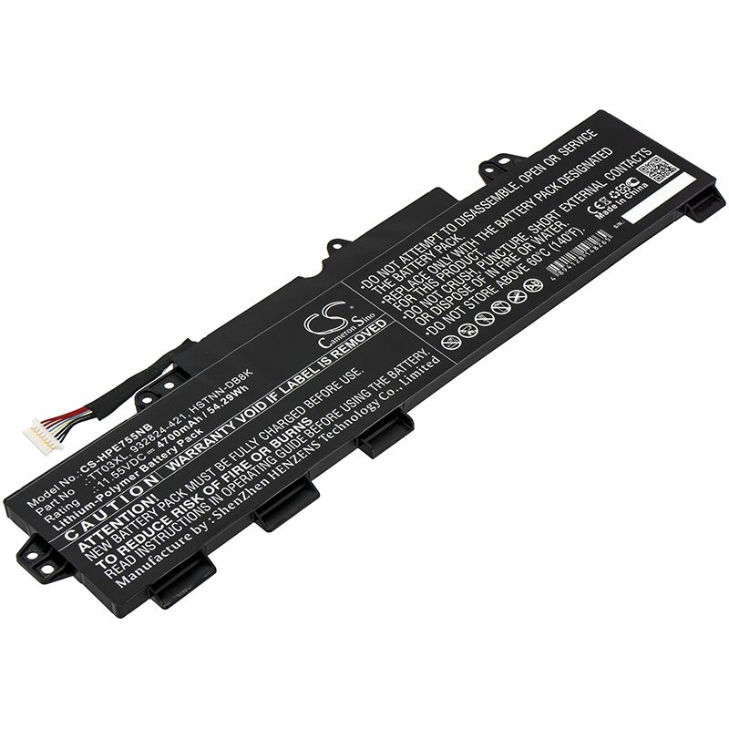 Li-Polymer Battery fits Hp, Elitebook 755 G5, Elitebook 755 G5 (3un80ea) 11.55V, 4700mAh Notebook & Laptop Cameron Sino Technology Limited