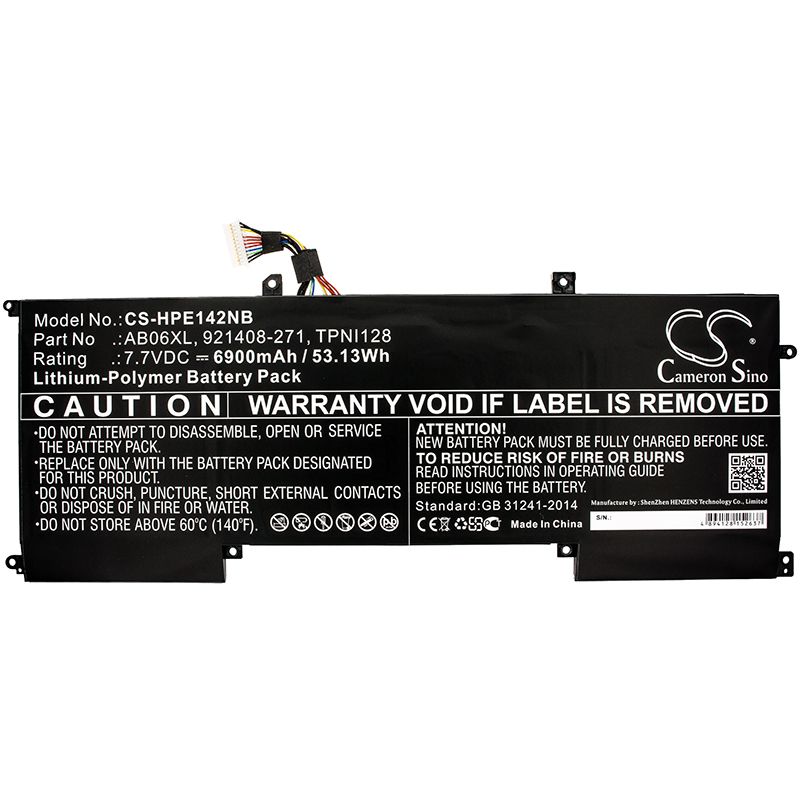 Li-Polymer Battery fits Hp, 2ex78pa, 2ex79pa 7.7V, 6900mAh Notebook & Laptop Cameron Sino Technology Limited