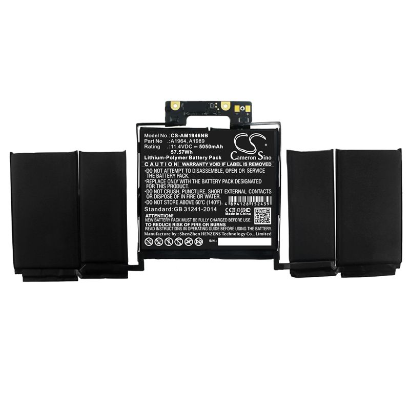 Li-polymer Battery Fits Apple, Macbook Pro 2.3 Ghz Core I5(i5-8259u) A1989(emc 3214) 11.4v, 5050mah Notebook & Laptop Cameron Sino Technology Limited