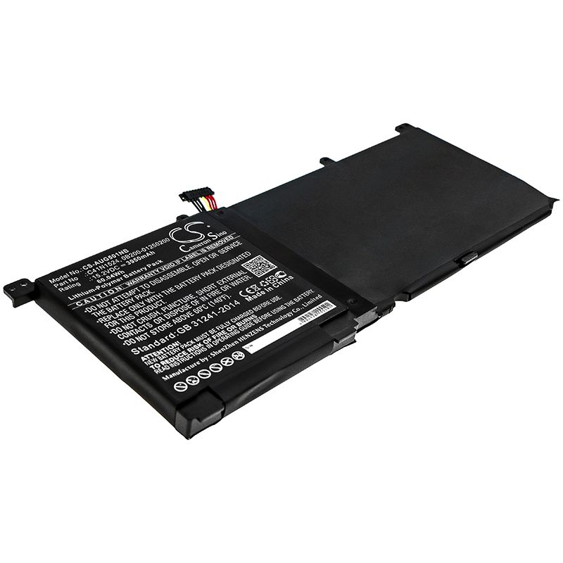 Li-Polymer Battery fits Asus, N501vw-2b, Rog G501vw 15.2V, 3950mAh Notebook & Laptop Cameron Sino Technology Limited