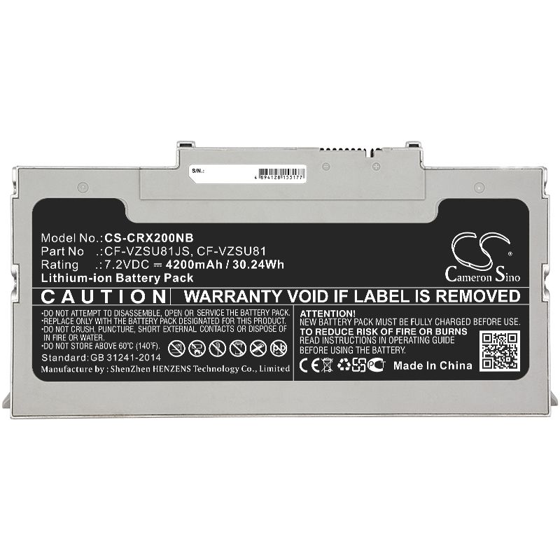 Li-ion Battery fits Panasonic, Cf-ax2, Cf-ax3 7.2V, 4200mAh Computer Cameron Sino Technology Limited (Suspended)