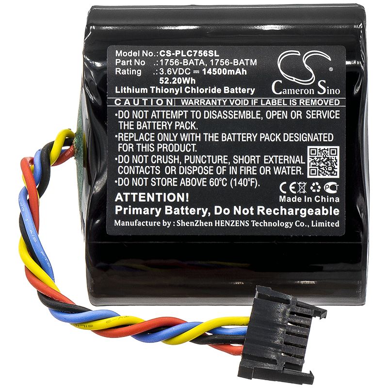 Li-SOCl2 Battery fits Allen Bradley, 1756-batm, 1756-l55m12 3.6V, 14500mAh Industrial Cameron Sino Technology Limited