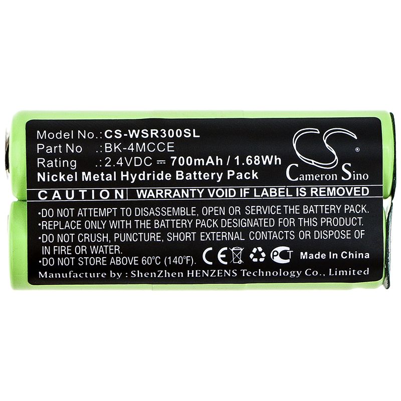 Ni-mh Battery Fits Waterpik, 900 Sonic Toothbrush, Sensonic Plus Sr-3000 2.4v, 700mah Toothbrush Cameron Sino Technology Limited