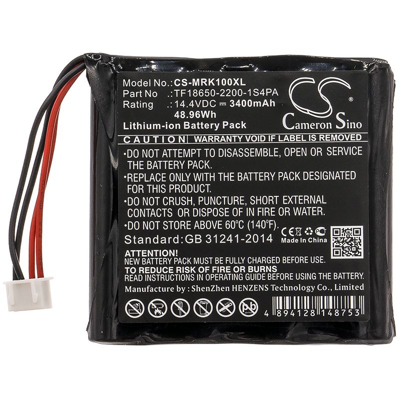Li-ion Speaker Battery Fits Marshall, Kilburn 14.4v, 3400mah Speaker Cameron Sino Technology Limited