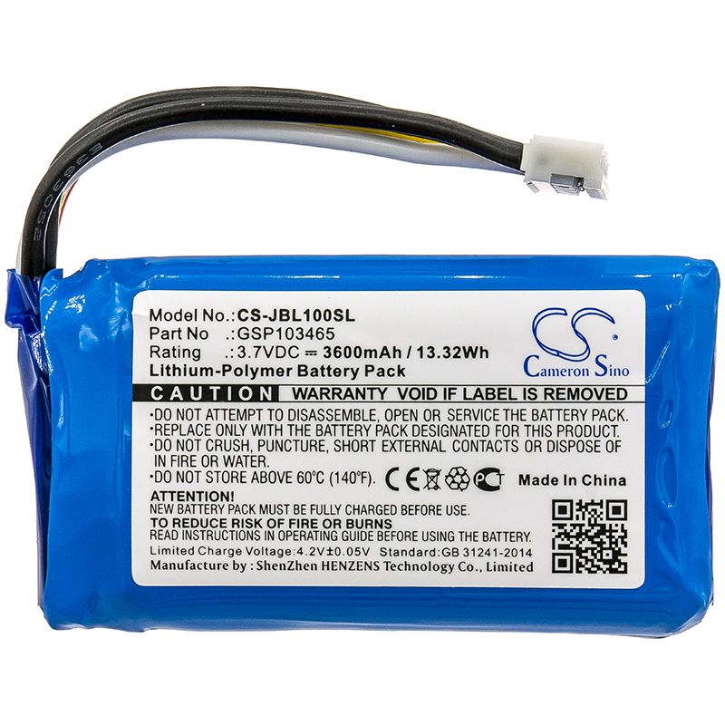 Li-polymer Speaker Battery Fits Jbl, Link 10 3.7v, 3600mah Speaker Cameron Sino Technology Limited
