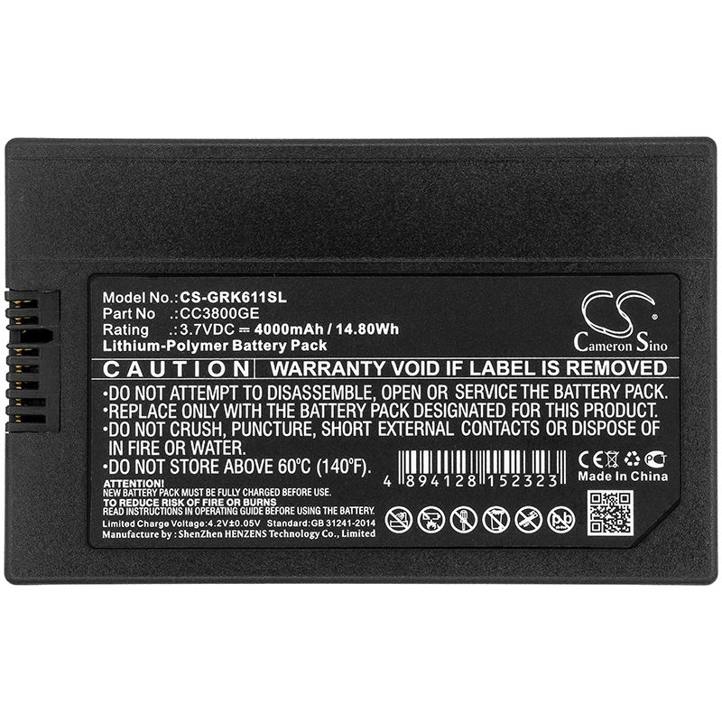 Li-Polymer Battery fits Ge, Dpi 612 Flex, Druck Dpi 611 3.7V, 4000mAh Equipment & Survey & Test Cameron Sino Technology Limited