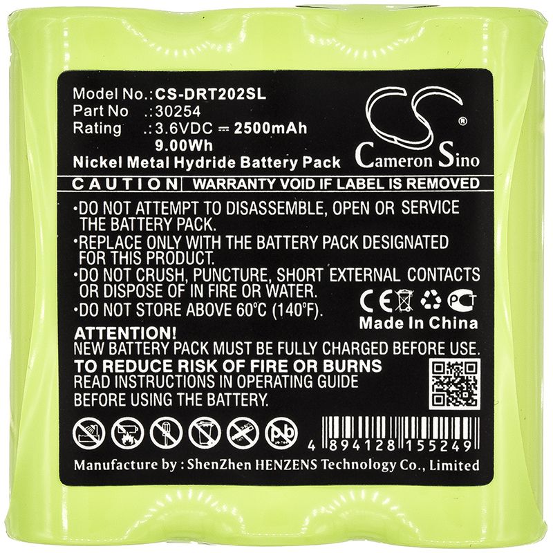 Ni-MH Battery fits Deviser, Ds2002, Ds2002h 3.6V, 2500mAh Equipment & Survey & Test Cameron Sino Technology Limited