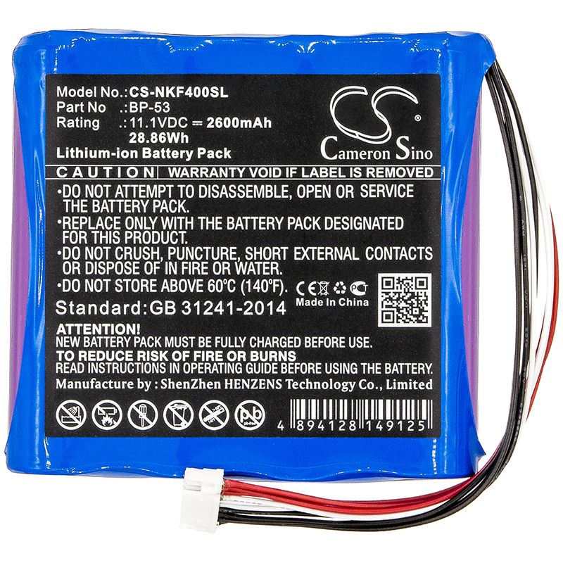 Li-ion Battery fits Nissin, Kf4, Kf4a 11.1V, 2600mAh Equipment & Survey & Test Cameron Sino Technology Limited