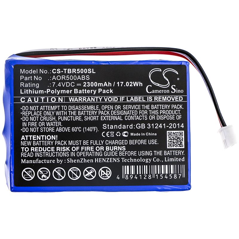 Li-Polymer Battery fits Tribrer, Aor500, Aor500-s 7.4V, 2300mAh Equipment & Survey & Test Cameron Sino Technology Limited