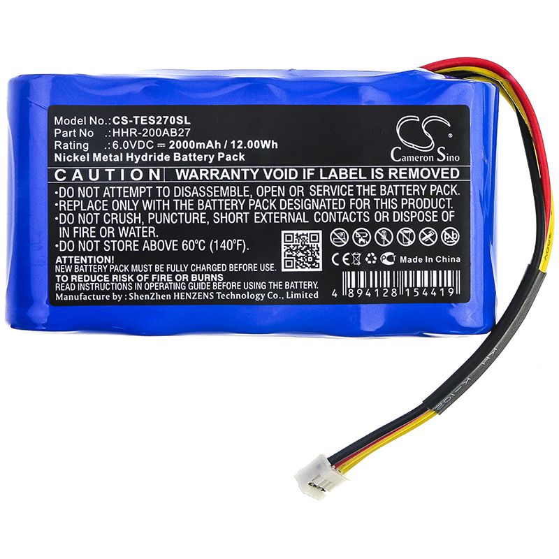 Ni-MH Battery fits Testo, Fluegas Analyzer 6.0V, 2000mAh Equipment & Survey & Test Cameron Sino Technology Limited