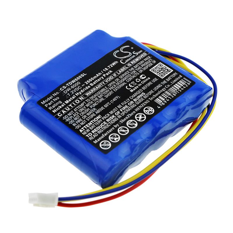 Ni-MH Battery fits Tosight, Dw-6000, Dwk-6000 7.2V, 2600mAh Equipment & Survey & Test Cameron Sino Technology Limited