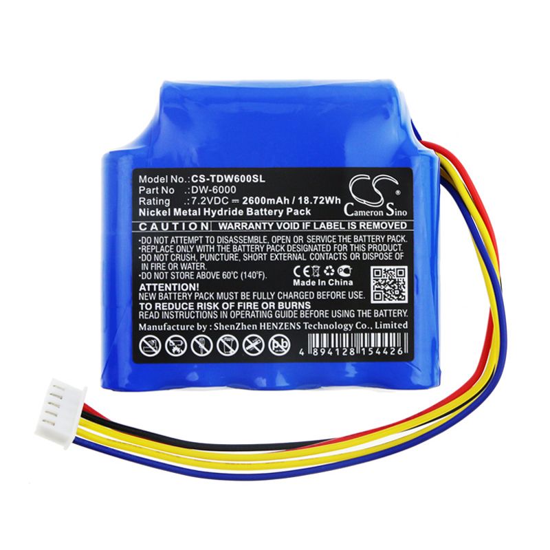 Ni-MH Battery fits Tosight, Dw-6000, Dwk-6000 7.2V, 2600mAh Equipment & Survey & Test Cameron Sino Technology Limited