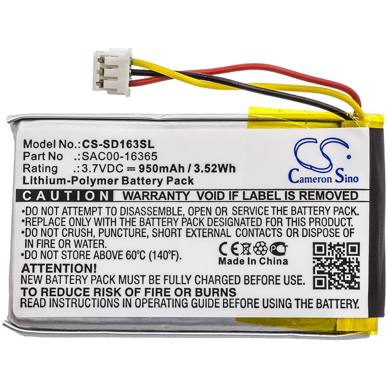 Li-Polymer Battery fits Sportdog, Bird Launcher Receiver, Contain, Df-ct 3.7V, 950mAh Dog Collar Cameron Sino Technology Limited