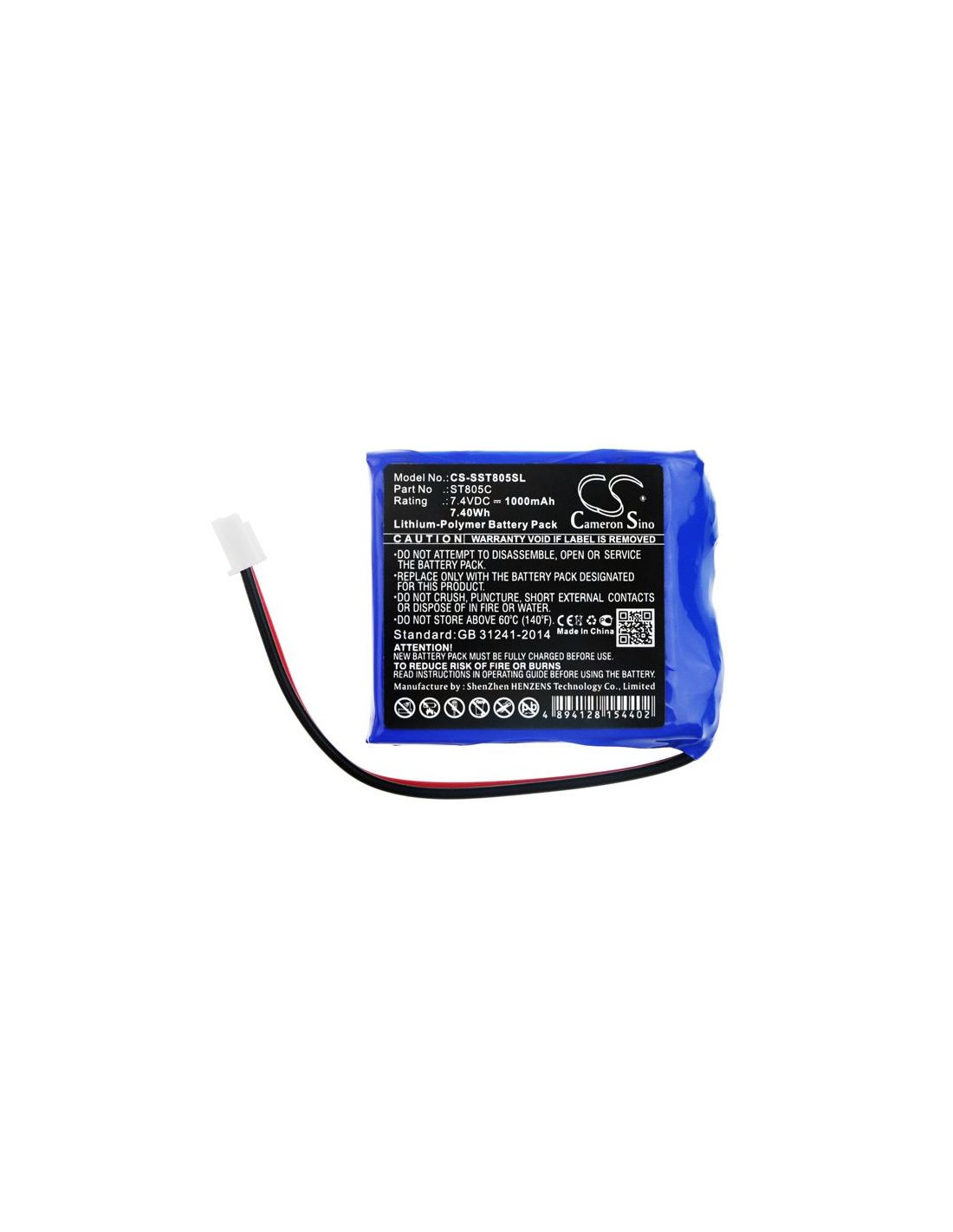 Li-Polymer Battery fits Senter, St805c 7.4V, 1000mAh Equipment & Survey & Test Cameron Sino Technology Limited
