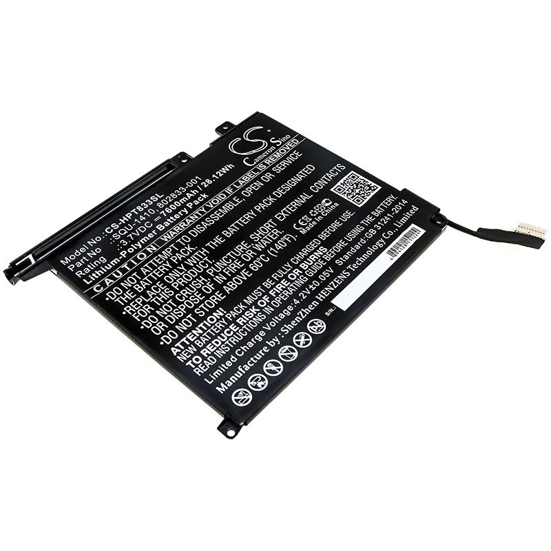 Li-Polymer Battery fits Hp, M5h12ua, Pro Slate 10 Ee G1 3.7V, 7600mAh Tablet Cameron Sino Technology Limited