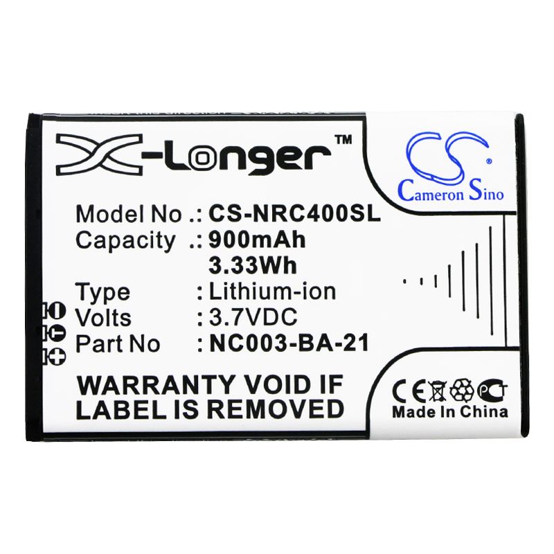 Li-ion Battery fits Nolan, B4 Rcs Kits 3.7V, 900mAh Wireless Headset Cameron Sino Technology Limited