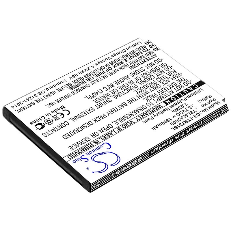 Li-Polymer Battery fits Tp-link, M7310, M7350 Ver 4.0 3.7V, 1900mAh Hotspot Cameron Sino Technology Limited