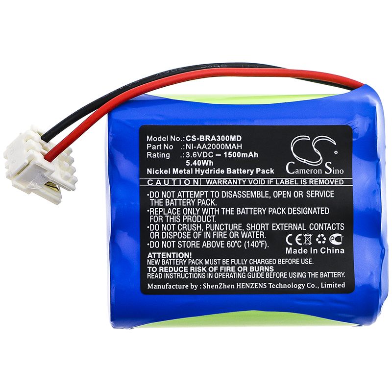 Ni-MH Battery fits B.braun, Casmed 3/n600aak 3.6V, 1500mAh Medical Cameron Sino Technology Limited