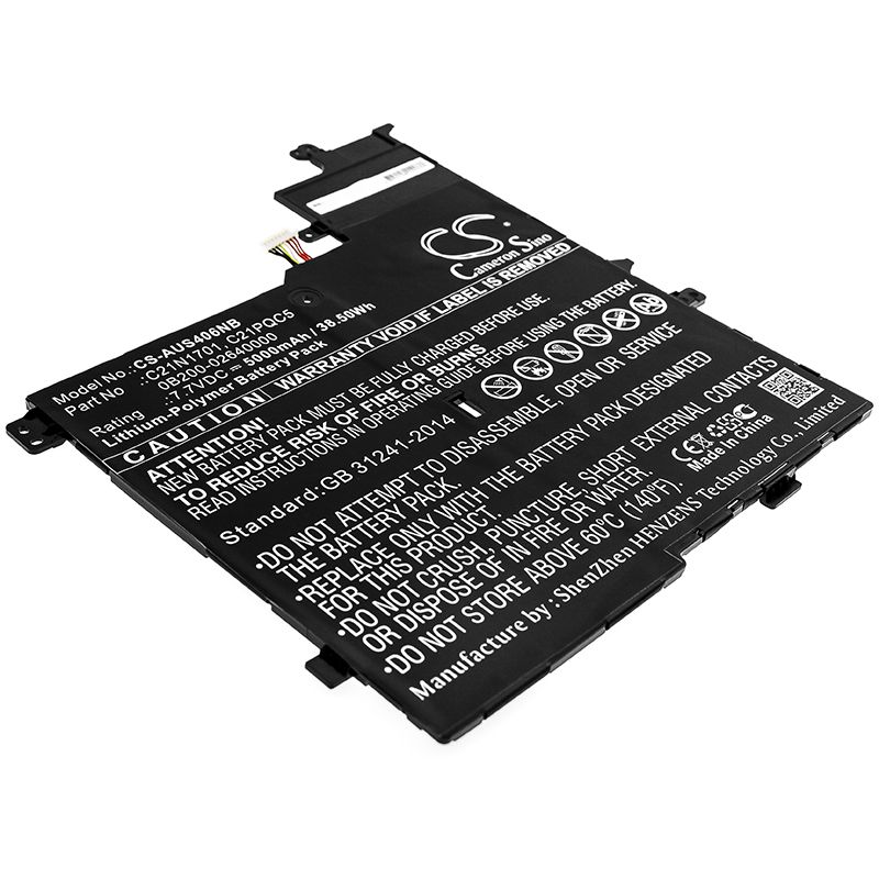 Li-Polymer Battery fits Asus, K406ua, K406ua-bm141t 7.7V, 5000mAh Notebook & Laptop Cameron Sino Technology Limited