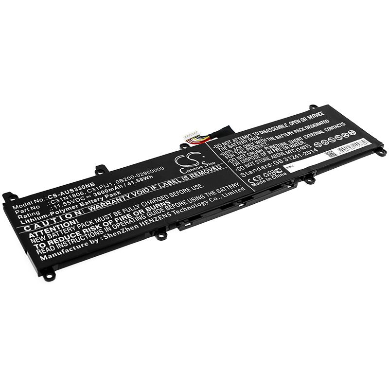 Li-Polymer Battery fits Asus, Adol 13, Adol 13fa 11.55V, 3600mAh Notebook & Laptop Cameron Sino Technology Limited