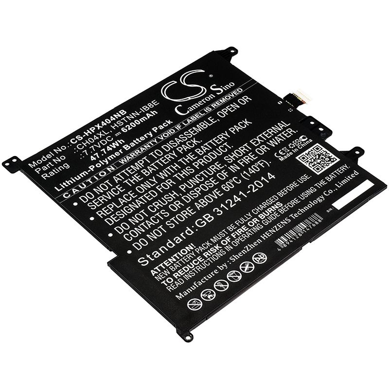 Li-Polymer Battery fits Hp, Chromebook X2, Chromebook X2 12-f000 7.7V, 6200mAh Notebook & Laptop Cameron Sino Technology Limited