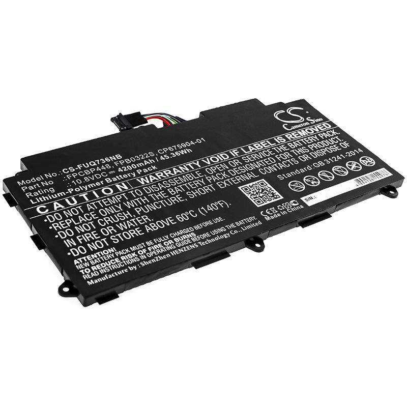 Li-Polymer Battery fits Fujitsu, Stylistic Q736, Stylistic Q737 10.8V, 4200mAh Notebook & Laptop Cameron Sino Technology Limited