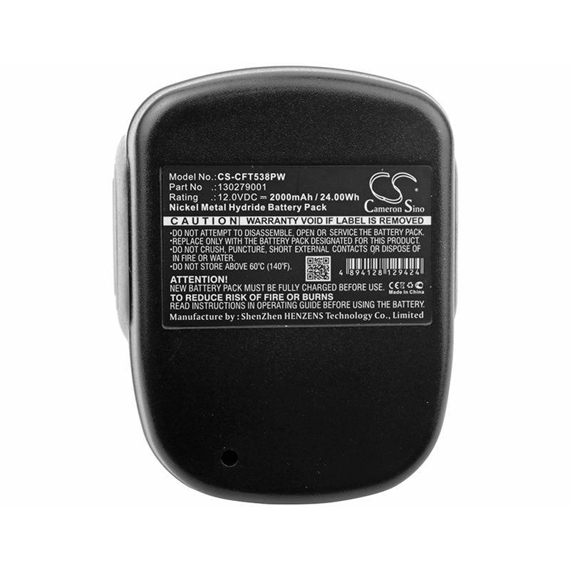 Ni-MH Battery fits Craftsman, 11538, 315.11538, 12.0V, 2000mAh Power Tools Cameron Sino Technology Limited