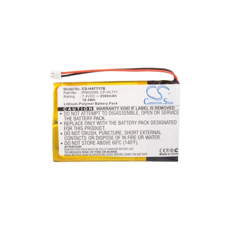 Li-polymer Battery Fits Digital Prisim, A1710130, Atsc710, Tvs3970a 7.4v, 2500mah DVB-T Cameron Sino Technology Limited