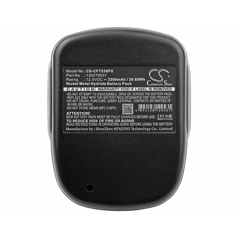 Ni-MH Battery fits Craftsman, 11538, 315.11538, 12.0V, 3300mAh Power Tools Cameron Sino Technology Limited